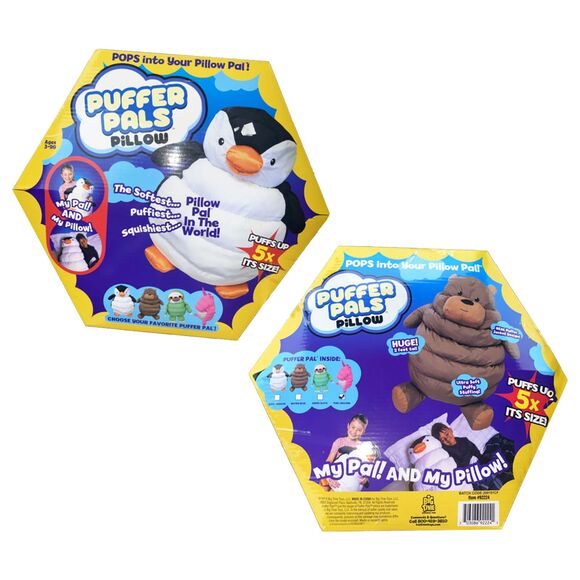 Puffer Pals Pillow Pink Unicorn 18in Soft Squish Plush Stuffed Animal Toy - Picture 12 of 12